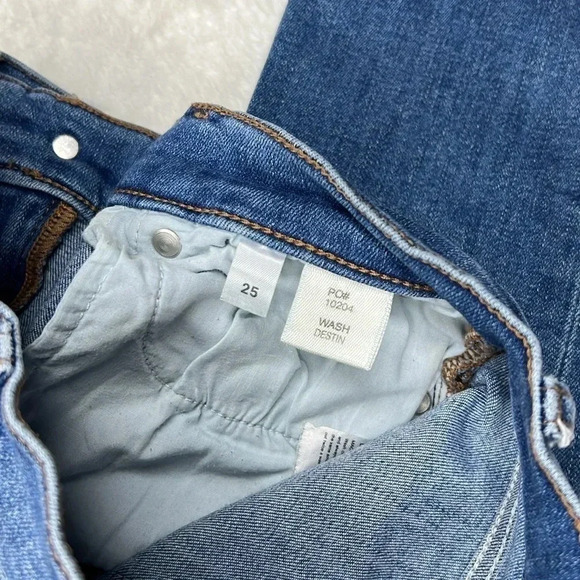 Reformation Harper High Rise Skinny Jeans Destin Wash Size 25 - Picture 7 of 8